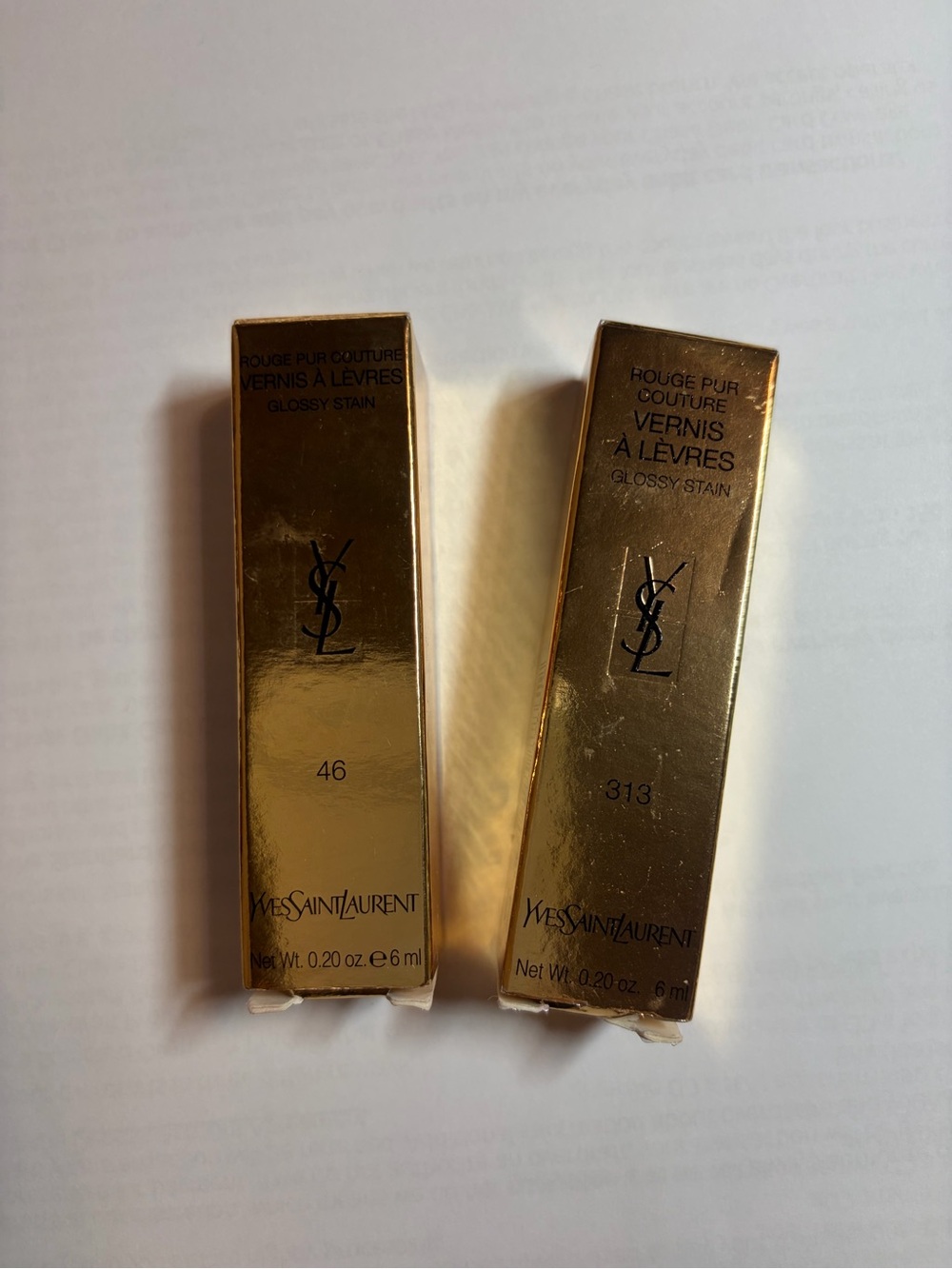 YSL Rouge Pur Couture Vernis A Levres Glossy Stain 2 pieces